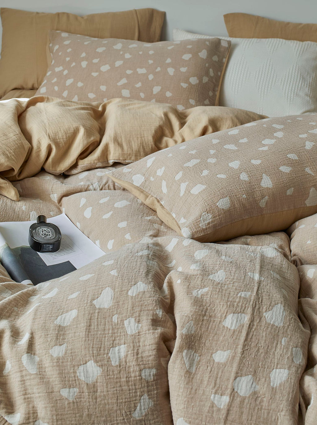 Sand Pebble Cotton Muslin Duvet Cover original reference image 6