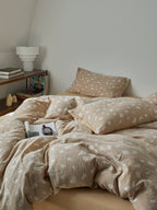 Sand Pebble Cotton Muslin Duvet Cover original reference image 7