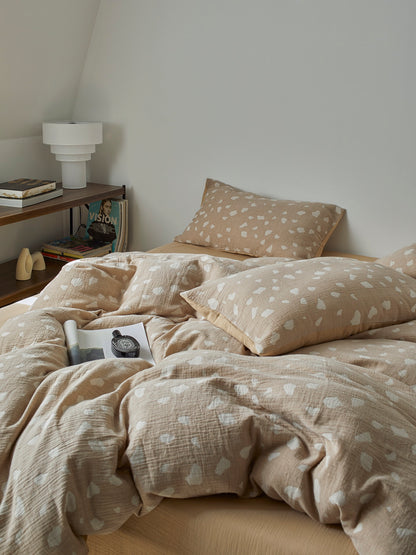 Sand Pebble Cotton Muslin Duvet Cover original reference image 7