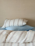 Seabreeze Stripe Cotton Muslin Duvet Cover original reference image 2