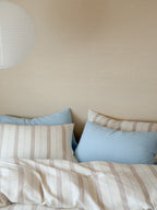 Seabreeze Stripe Cotton Muslin Duvet Cover original reference image 5