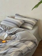 Silver Mist Jacquard Cotton Duvet Cover original reference image 5