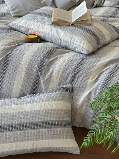 Silver Mist Jacquard Cotton Duvet Cover original reference image 8