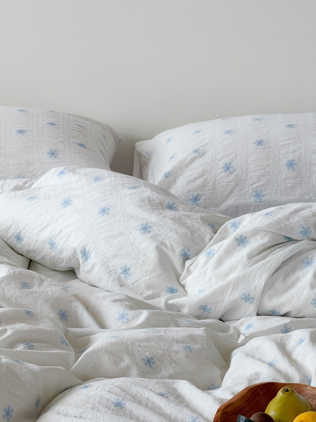 Snowfall Clip Jacquard Cotton Duvet Cover original reference image 5