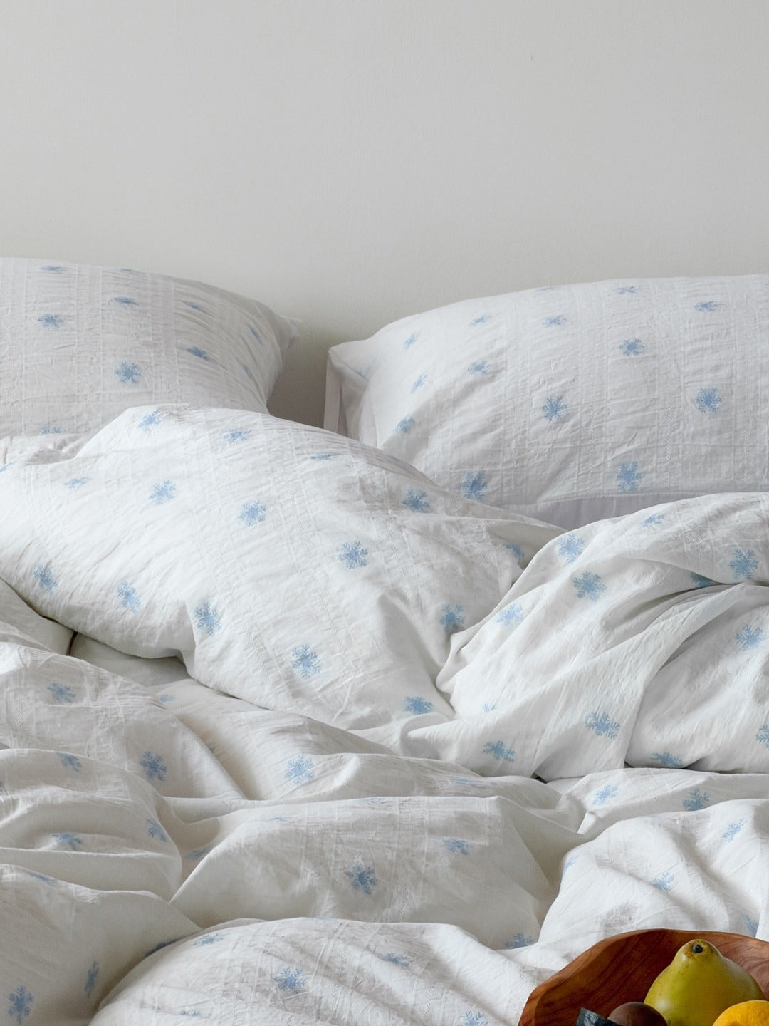 Snowfall Clip Jacquard Cotton Duvet Cover original reference image 5