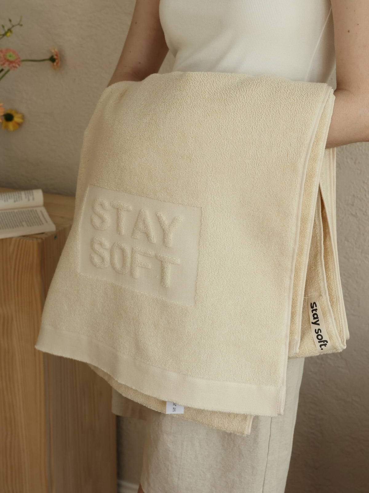 Spa Embossed Cotton Bath Towel original reference image 1