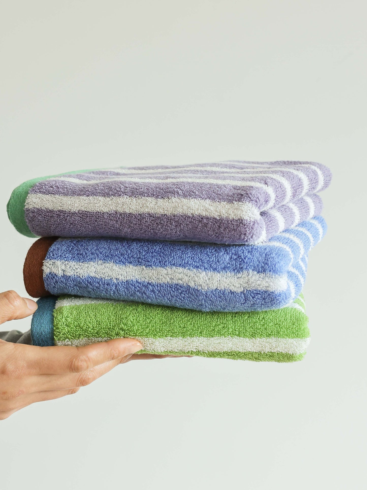 Stacked Stripe Cotton Bath Towel original reference image 5