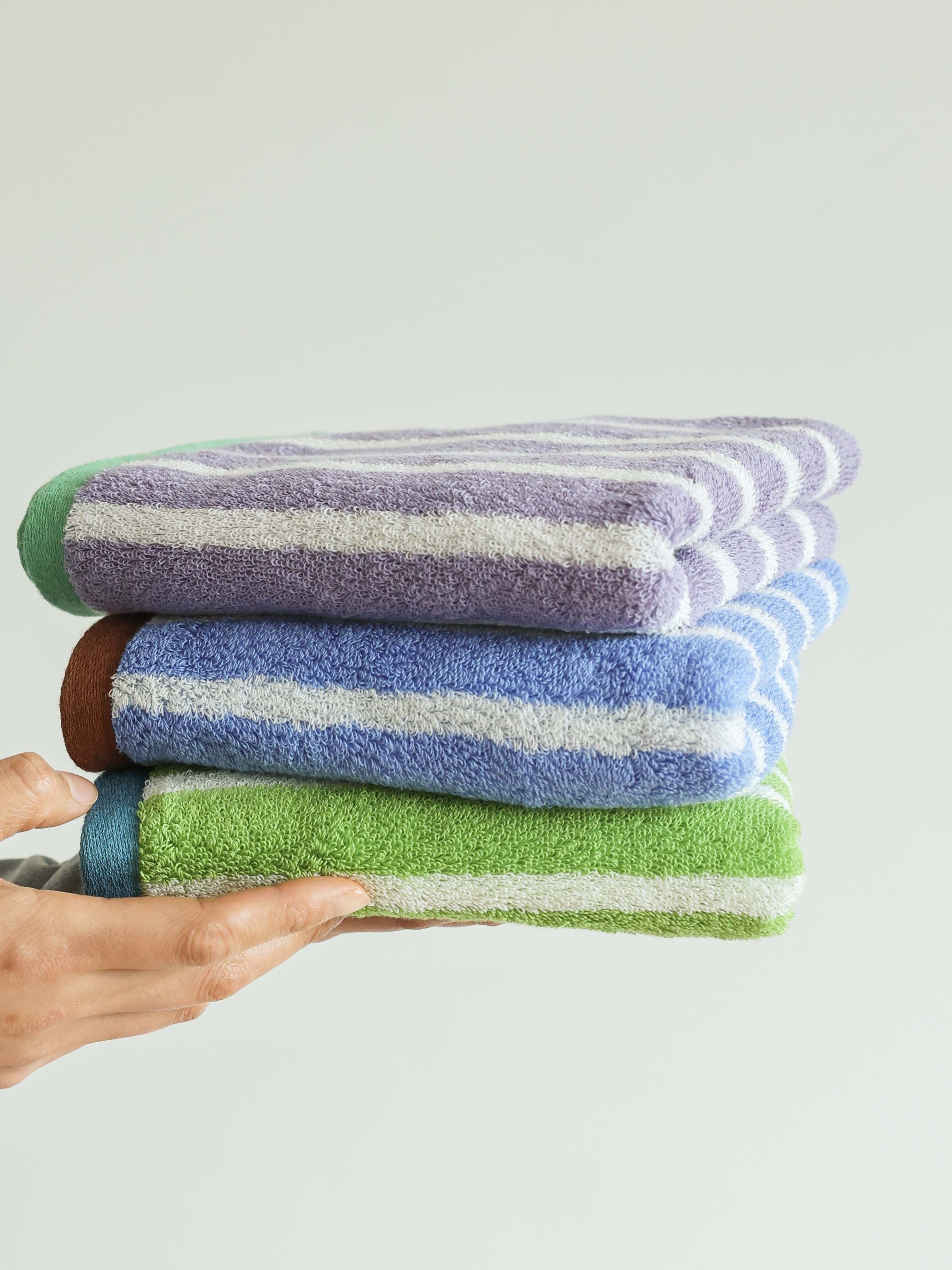 Stacked Stripe Cotton Bath Towel original reference image 5