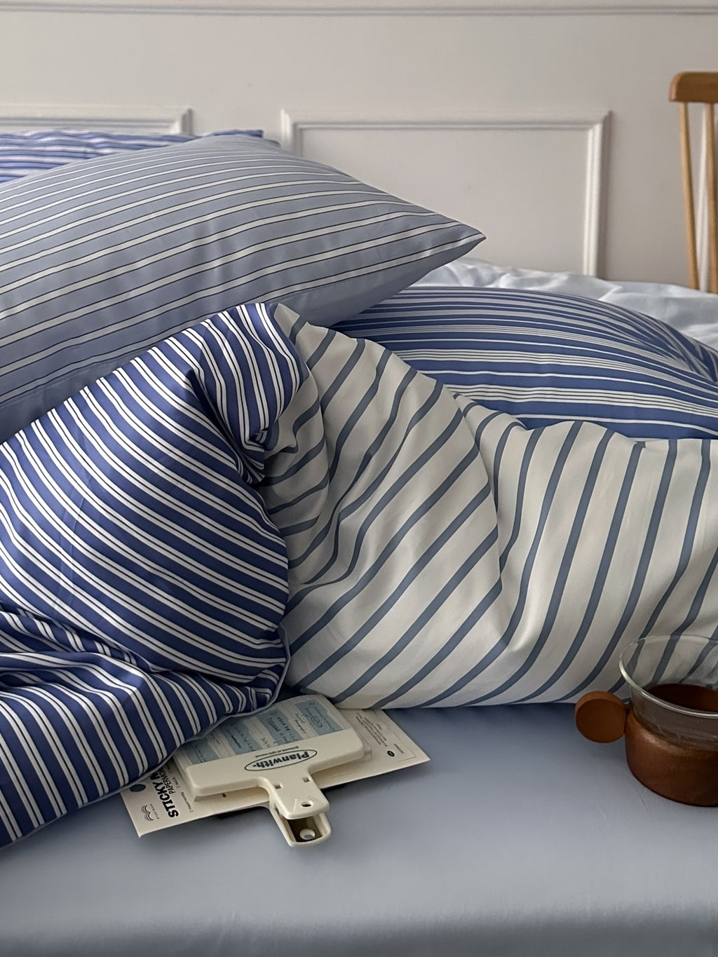 Stripe Current Printed Cotton Sateen Duvet Cover original reference image 3