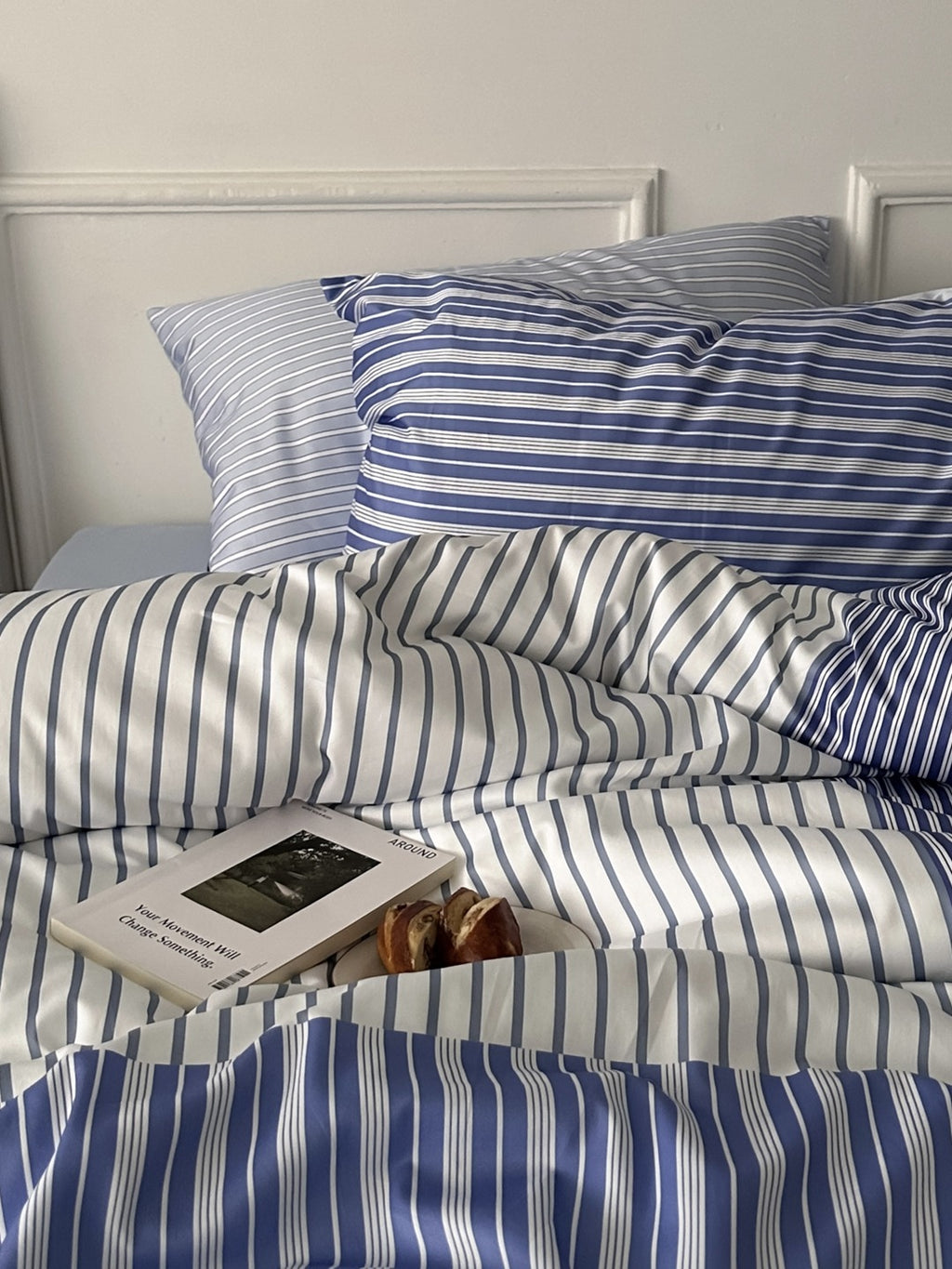 Stripe Current Printed Cotton Sateen Duvet Cover original reference image 5