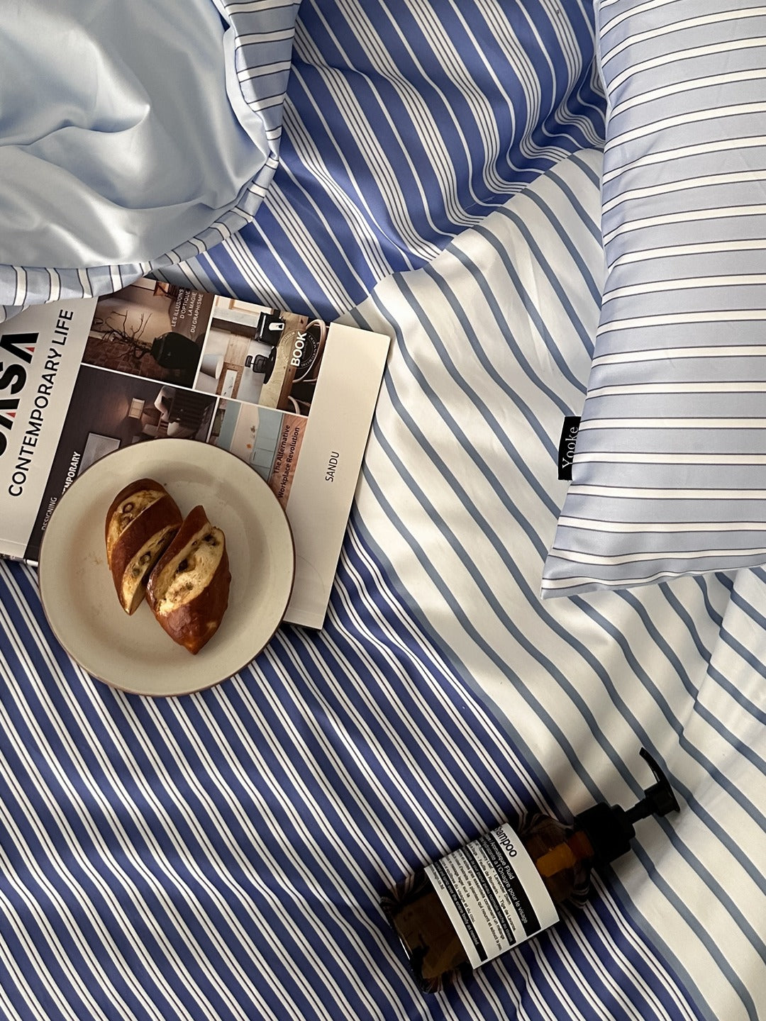 Stripe Current Printed Cotton Sateen Duvet Cover original reference image 6