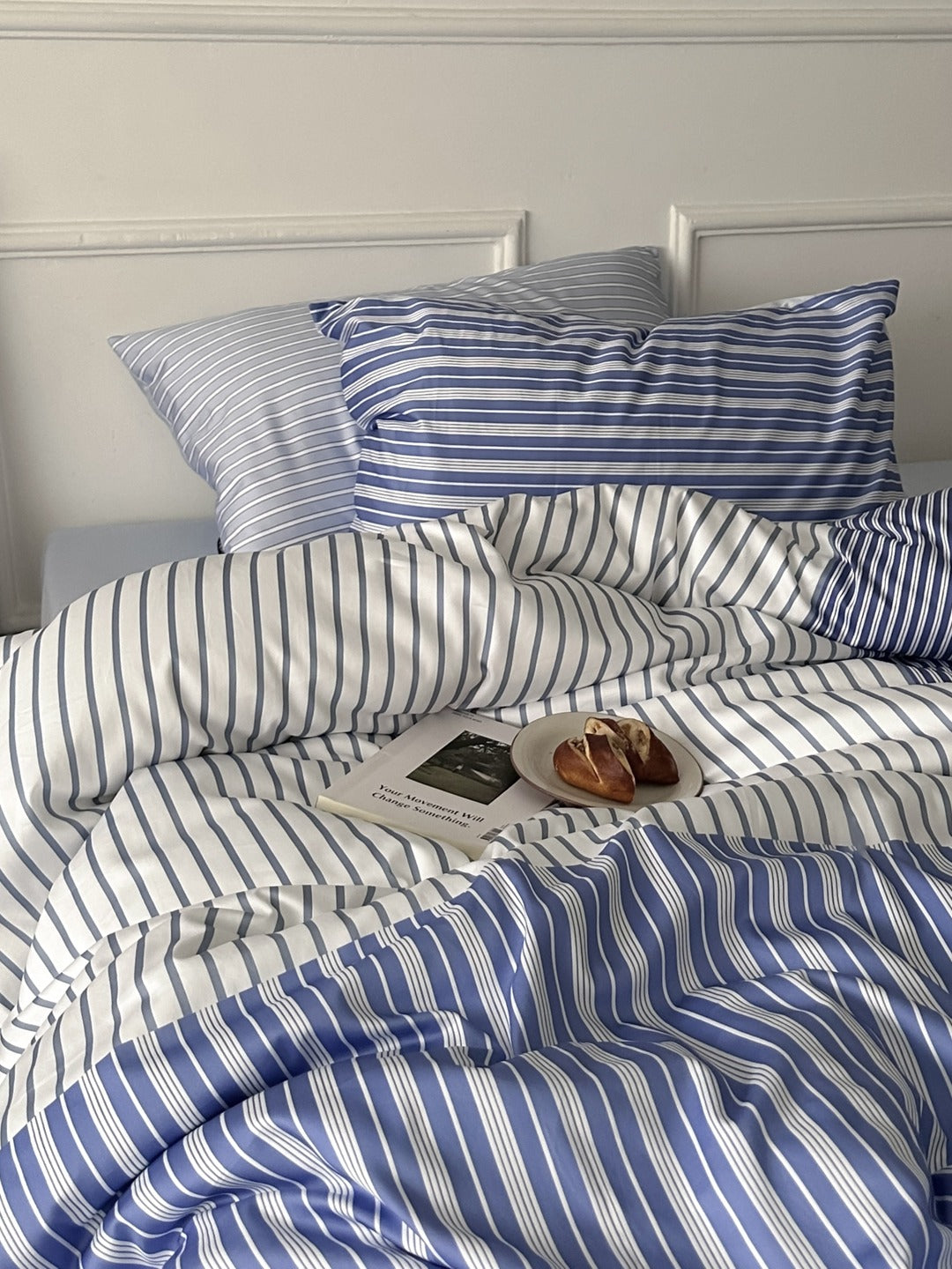 Stripe Current Printed Cotton Sateen Duvet Cover original reference image 7
