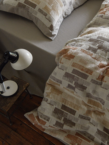Terra Mosaic Cotton Jacquard Duvet Cover original reference image 5
