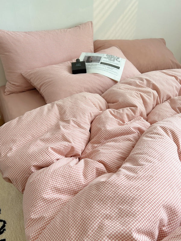 Tivoli Mini Gingham Washed Cotton Duvet Cover original reference image 4