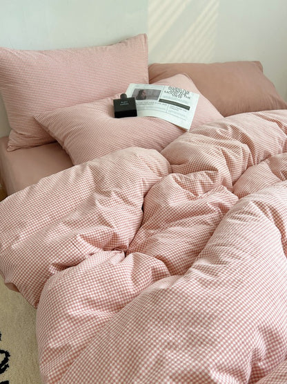Tivoli Mini Gingham Washed Cotton Duvet Cover original reference image 4