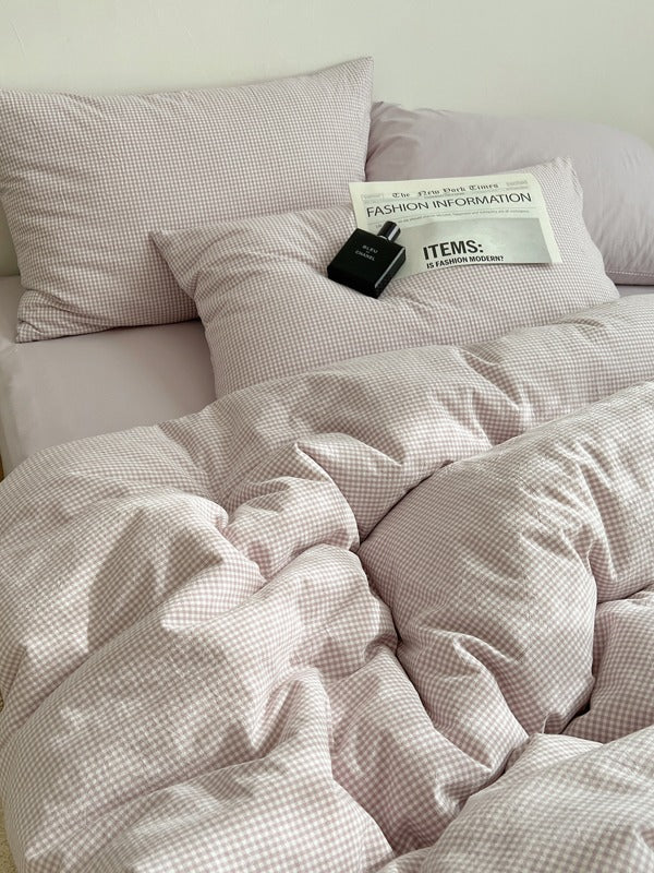 Tivoli Mini Gingham Washed Cotton Duvet Cover original reference image 5