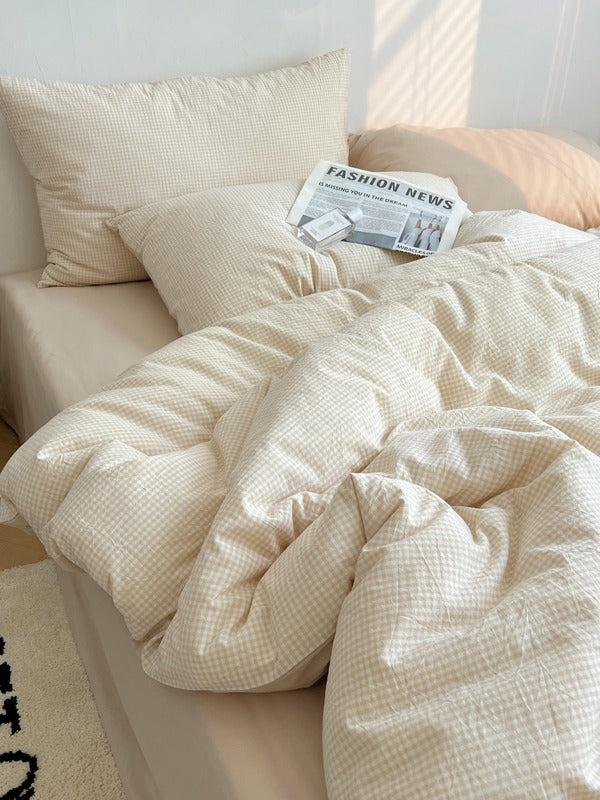 Tivoli Mini Gingham Washed Cotton Duvet Cover original reference image 6