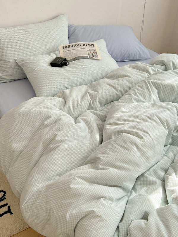 Tivoli Mini Gingham Washed Cotton Duvet Cover original reference image 7