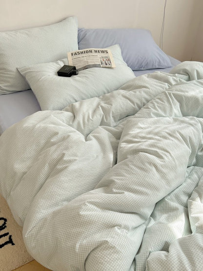 Tivoli Mini Gingham Washed Cotton Duvet Cover original reference image 7