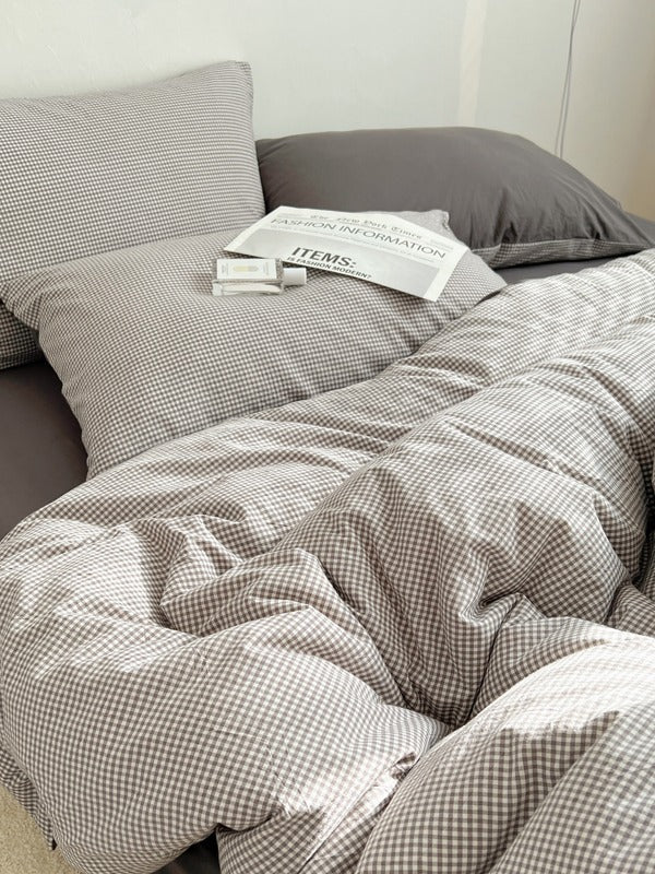 Tivoli Mini Gingham Washed Cotton Duvet Cover original reference image 8