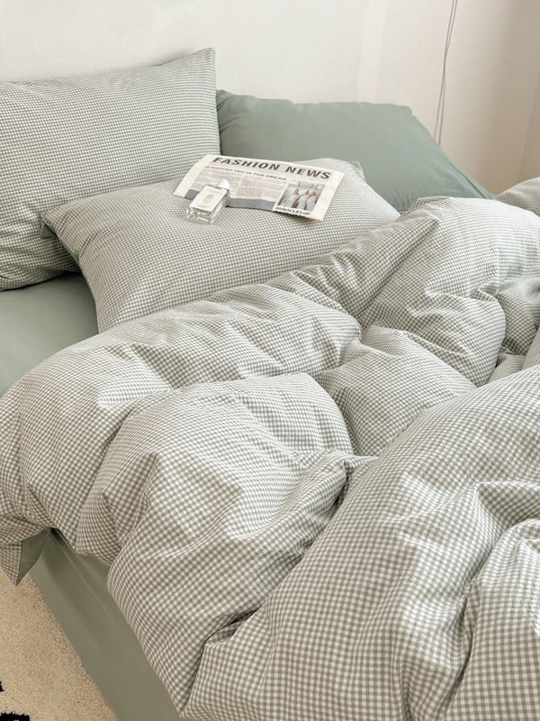 Tivoli Mini Gingham Washed Cotton Duvet Cover original reference image 9