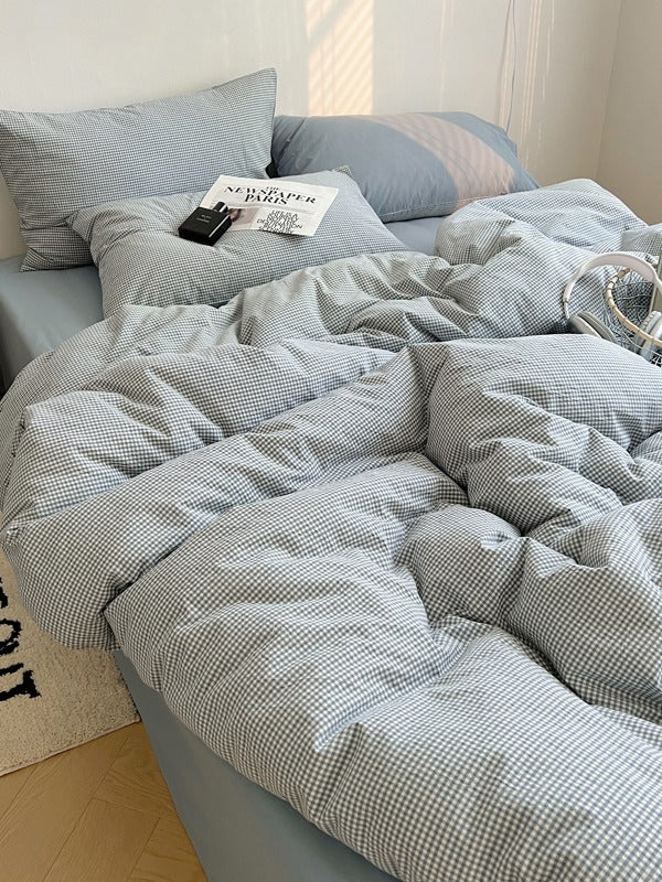 Tivoli Mini Gingham Washed Cotton Duvet Cover original reference image 13