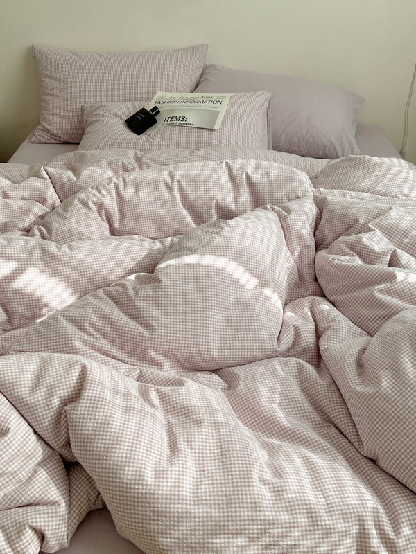 Tivoli Mini Gingham Washed Cotton Duvet Cover original reference image 15