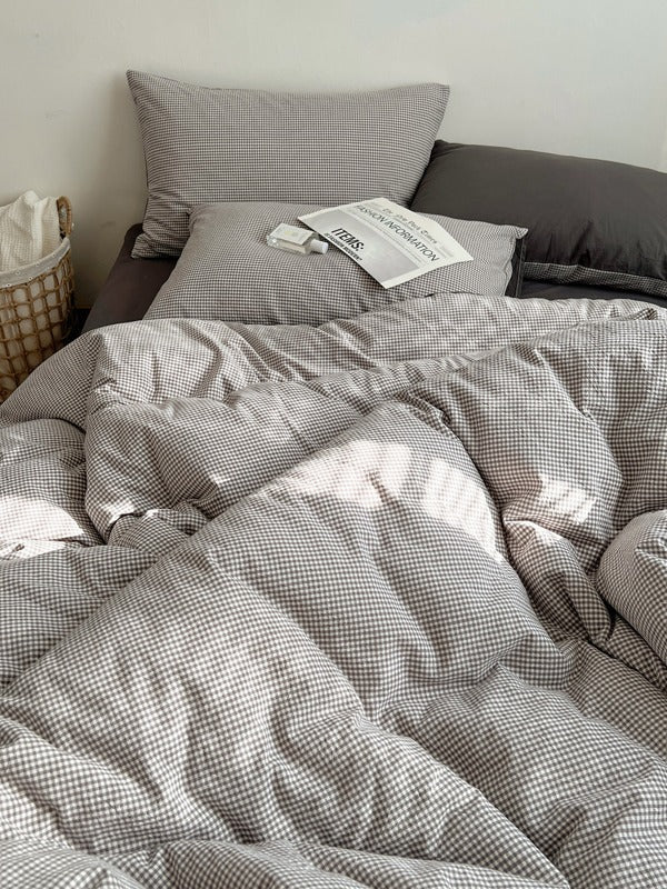 Tivoli Mini Gingham Washed Cotton Duvet Cover original reference image 18