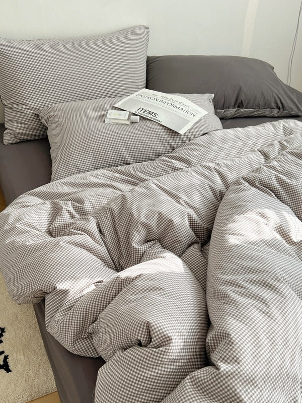 Tivoli Mini Gingham Washed Cotton Duvet Cover original reference image 28