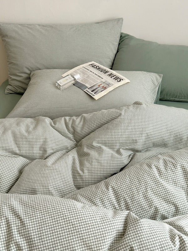 Tivoli Mini Gingham Washed Cotton Duvet Cover original reference image 29
