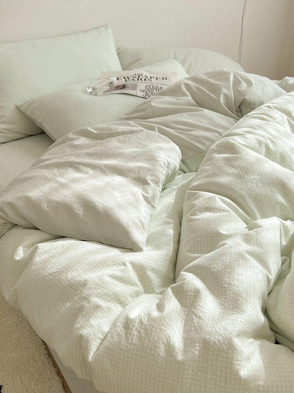 Tivoli Mini Gingham Washed Cotton Duvet Cover original reference image 30