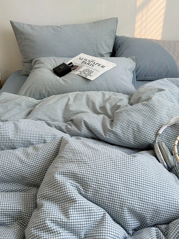 Tivoli Mini Gingham Washed Cotton Duvet Cover original reference image 33