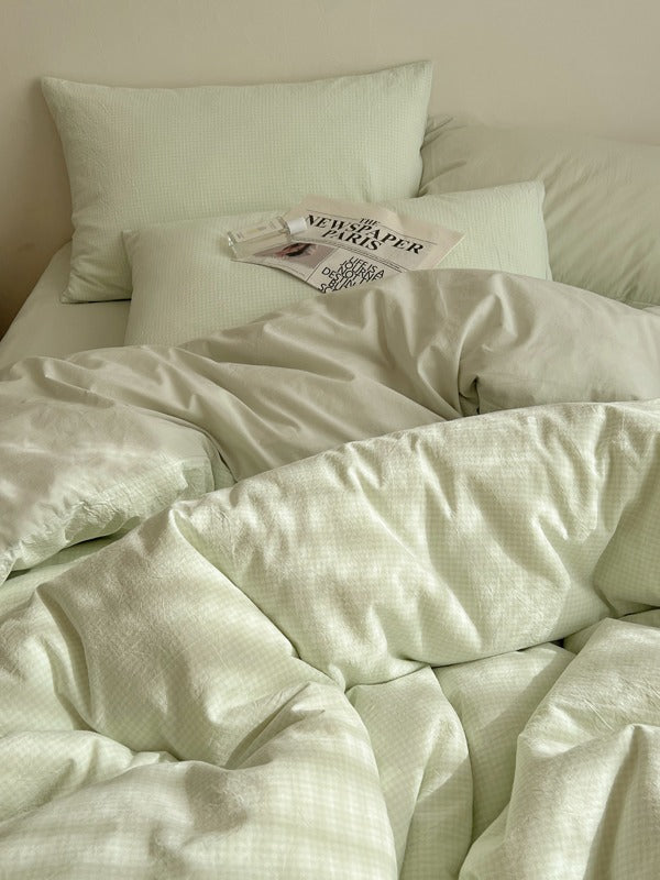 Tivoli Mini Gingham Washed Cotton Duvet Cover original reference image 40
