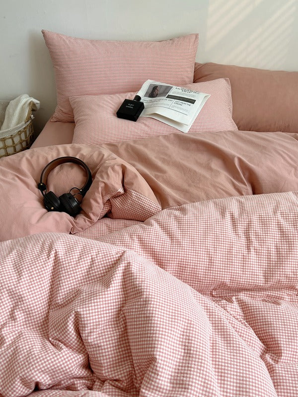Tivoli Mini Gingham Washed Cotton Duvet Cover original reference image 44
