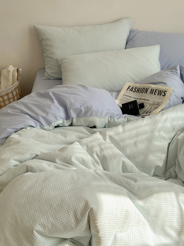 Tivoli Mini Gingham Washed Cotton Duvet Cover original reference image 47