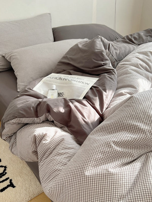 Tivoli Mini Gingham Washed Cotton Duvet Cover original reference image 48