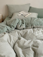 Tivoli Mini Gingham Washed Cotton Duvet Cover original reference image 49