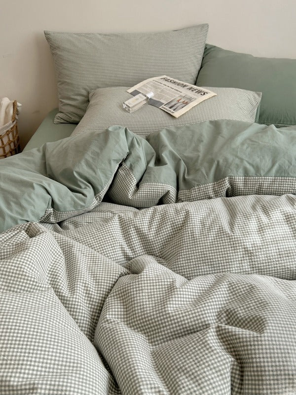 Tivoli Mini Gingham Washed Cotton Duvet Cover original reference image 49