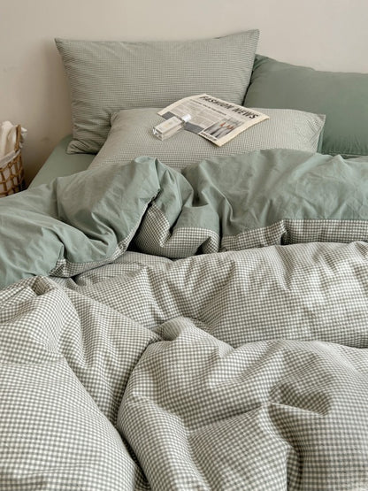 Tivoli Mini Gingham Washed Cotton Duvet Cover original reference image 49