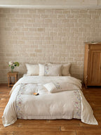 Vine Lace Cotton Linen Duvet Cover original reference image 2