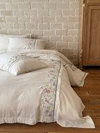 Vine Lace Cotton Linen Duvet Cover original reference image 5