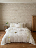 Vine Lace Cotton Linen Duvet Cover original reference image 9