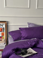 Violet Coordinate Printed Cotton Sateen Duvet Cover original reference image 2