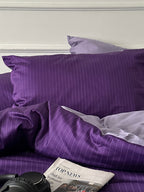 Violet Coordinate Printed Cotton Sateen Duvet Cover original reference image 8