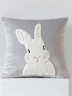 Whimsical Animal Applique Velvet Throw Pillow original reference image 8