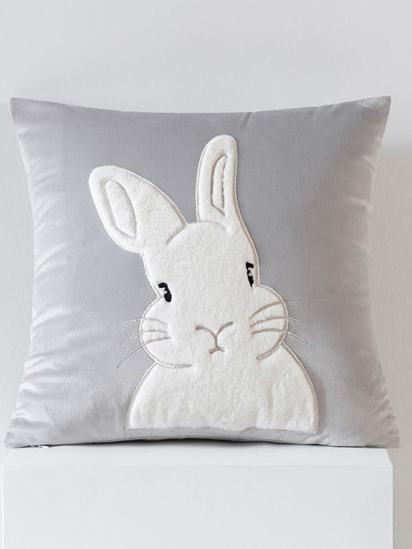 Whimsical Animal Applique Velvet Throw Pillow original reference image 8
