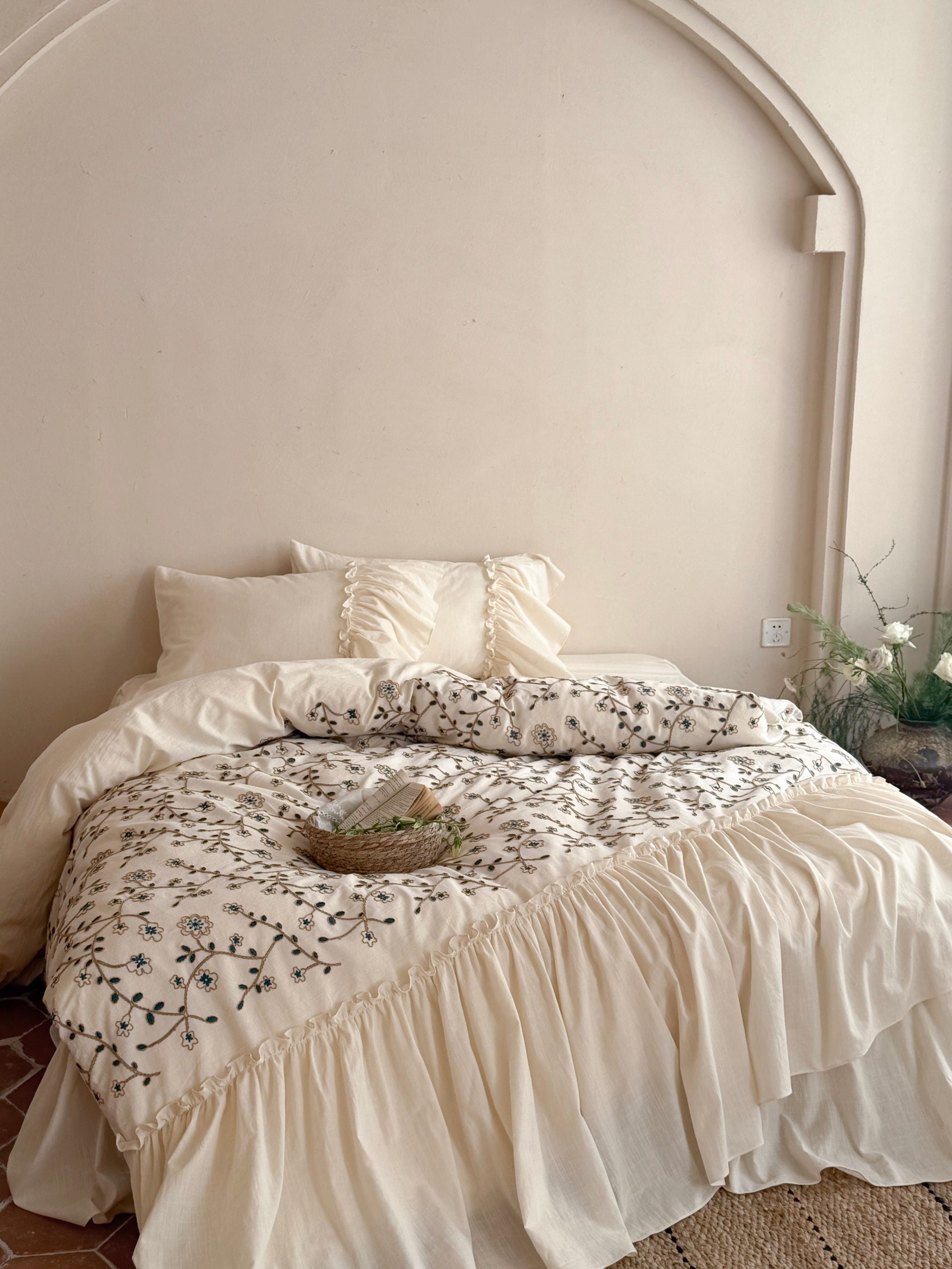 Willow Vine Embroidered Duvet Cover original reference image 5
