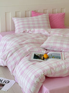 Woodland Plaid Cotton Muslin Duvet Cover original reference image 1