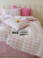 Woodland Plaid Cotton Muslin Duvet Cover original reference image 2