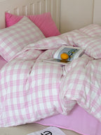 Woodland Plaid Cotton Muslin Duvet Cover original reference image 6